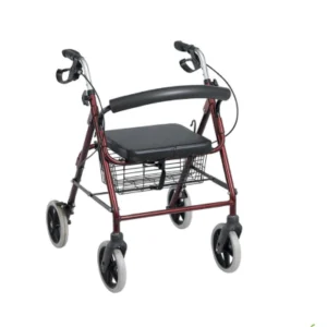 Andador Ortopedico Rollator Asiento Frenos 4 Ruedas Canasto
